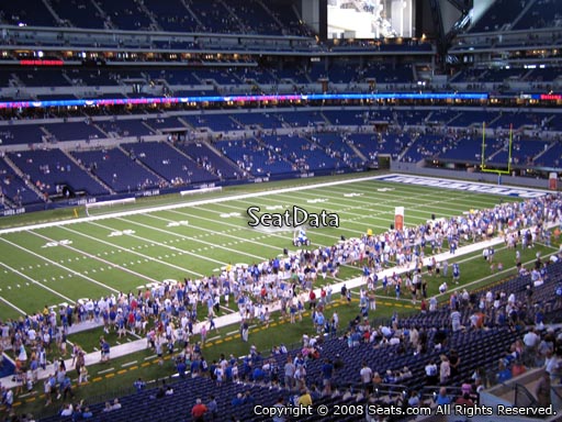 Seat view from section 345 at Lucas Oil Stadium, home of the Indianapolis Colts