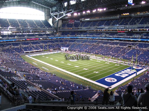 Seat view from section 406 at Lucas Oil Stadium, home of the Indianapolis Colts