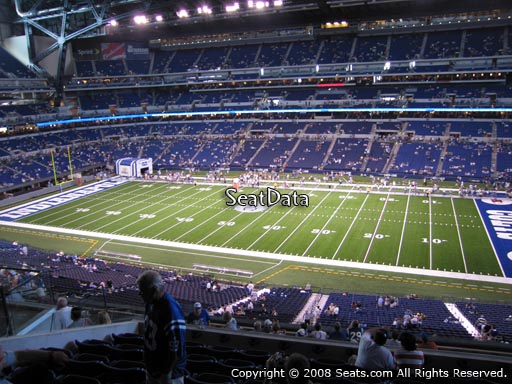 Seat view from section 410 at Lucas Oil Stadium, home of the Indianapolis Colts