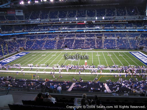 Seat view from section 439 at Lucas Oil Stadium, home of the Indianapolis Colts