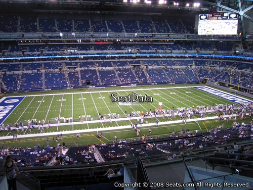 Seat view from section 442 at Lucas Oil Stadium, home of the Indianapolis Colts