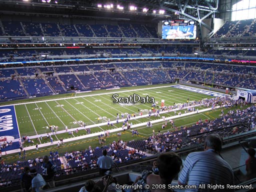 Seat view from section 444 at Lucas Oil Stadium, home of the Indianapolis Colts