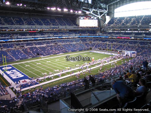 Seat view from section 446 at Lucas Oil Stadium, home of the Indianapolis Colts