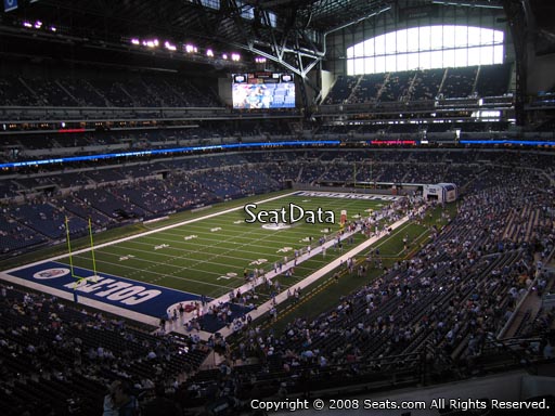 Seat view from section 449 at Lucas Oil Stadium, home of the Indianapolis Colts