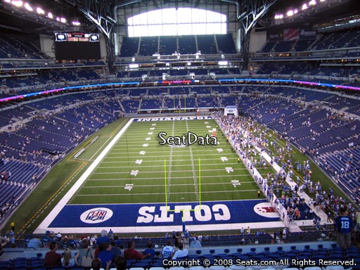 Seat view from section 453 at Lucas Oil Stadium, home of the Indianapolis Colts