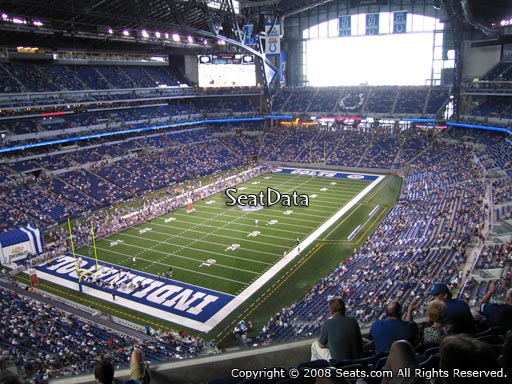 Seat view from section 522 at Lucas Oil Stadium, home of the Indianapolis Colts