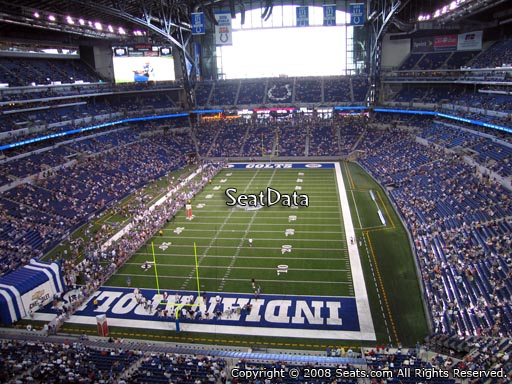 Seat view from section 525 at Lucas Oil Stadium, home of the Indianapolis Colts
