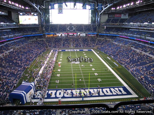 Seat view from section 527 at Lucas Oil Stadium, home of the Indianapolis Colts