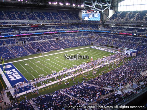 Seat view from section 545 at Lucas Oil Stadium, home of the Indianapolis Colts
