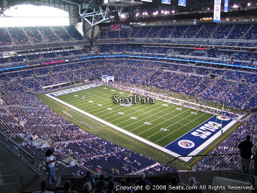 Seat view from section 606 at Lucas Oil Stadium, home of the Indianapolis Colts