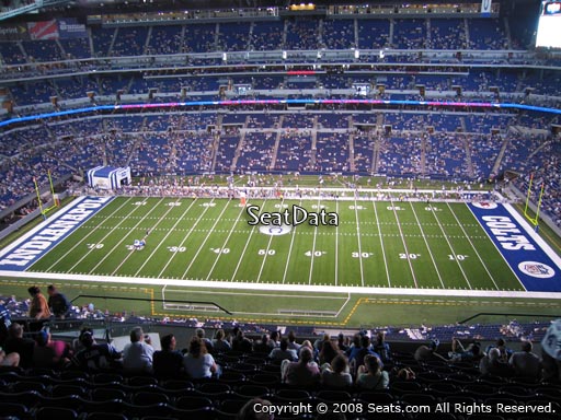 Seat view from section 612 at Lucas Oil Stadium, home of the Indianapolis Colts