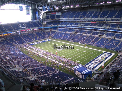 Seat view from section 633 at Lucas Oil Stadium, home of the Indianapolis Colts