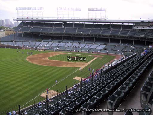 Seat view from section 403 at Wrigley Field, home of the Chicago Cubs