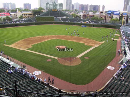 Seat view from section 419 at Wrigley Field, home of the Chicago Cubs