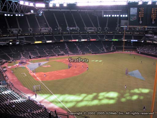 Seat view from section 300 at Chase Field, home of the Arizona Diamondbacks