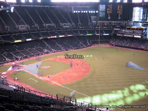Seat view from section 304 at Chase Field, home of the Arizona Diamondbacks