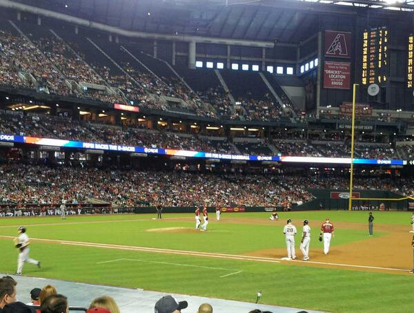 Seat view from section C at Chase Field, home of the Arizona Diamondbacks