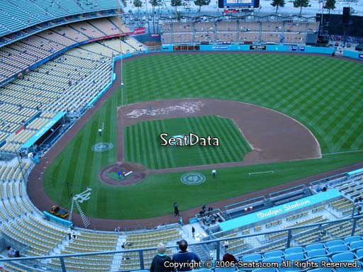 Seat view from top deck section 10 at Dodger Stadium, home of the Los Angeles Dodgers