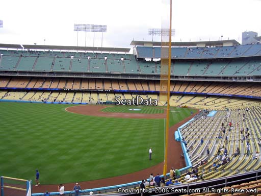 Seat view from loge box section 167 at Dodger Stadium, home of the Los Angeles Dodgers