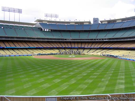 Seat view from left field pavilion section 309 at Dodger Stadium, home of the Los Angeles Dodgers