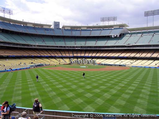 Seat view from right field pavilion section 310 at Dodger Stadium, home of the Los Angeles Dodgers