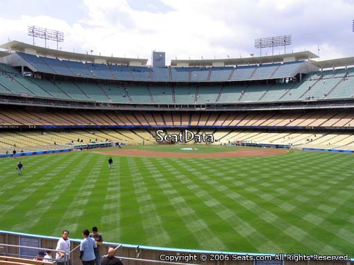 Seat view from right field pavilion section 314 at Dodger Stadium, home of the Los Angeles Dodgers