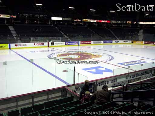 Seat view from section 108 at Scotiabank Saddledome, home of the Calgary Flames