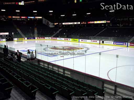 Seat view from section 111 at Scotiabank Saddledome, home of the Calgary Flames