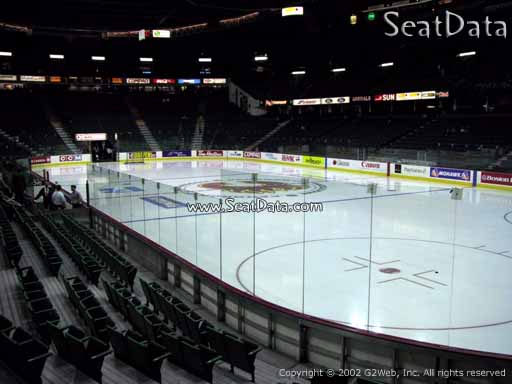 Seat view from section 112 at Scotiabank Saddledome, home of the Calgary Flames