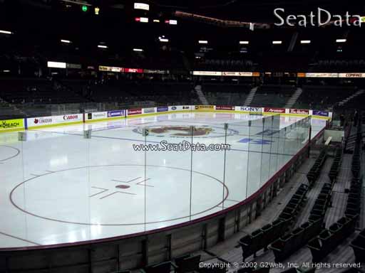 Seat view from section 117 at Scotiabank Saddledome, home of the Calgary Flames