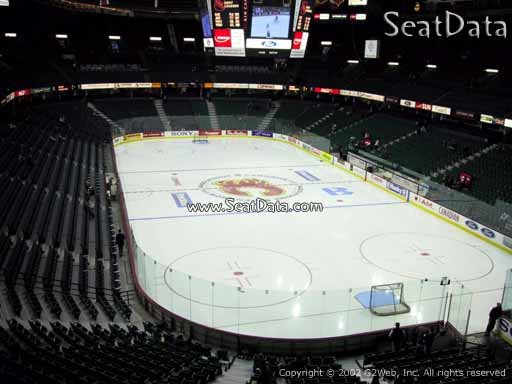 Seat view from section 204 at Scotiabank Saddledome, home of the Calgary Flames