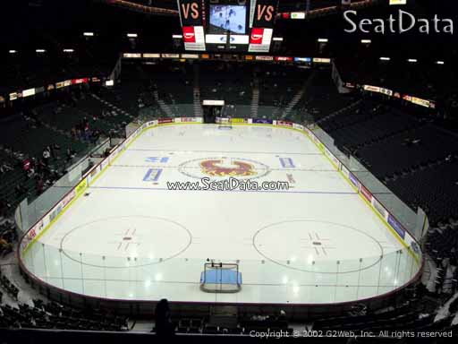 Seat view from section 219 at Scotiabank Saddledome, home of the Calgary Flames