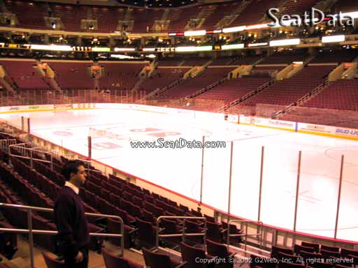 Seat view from section 104 at the Wells Fargo Center, home of the Philadelphia Flyers