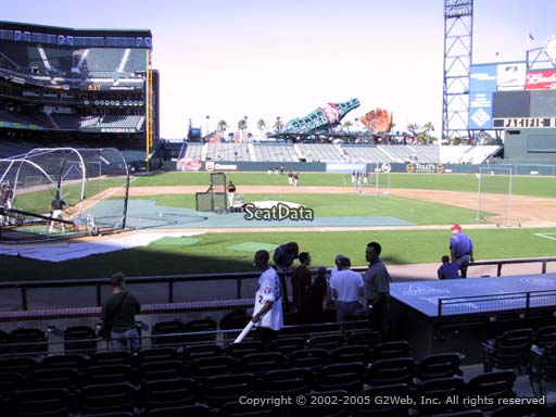 Seat view from section 110 at Oracle Park, home of the San Francisco Giants