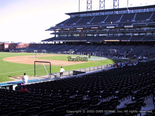 Seat view from section 128 at Oracle Park, home of the San Francisco Giants