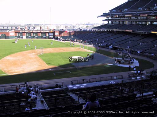 Seat view from section 223 at Oracle Park, home of the San Francisco Giants