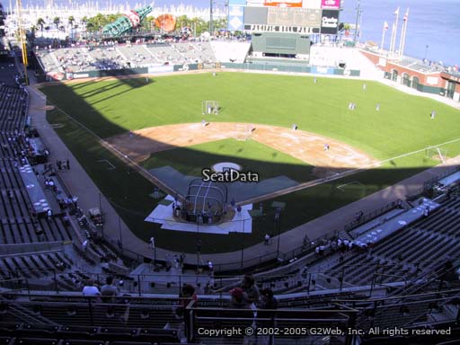Seat view from section 314 at Oracle Park, home of the San Francisco Giants