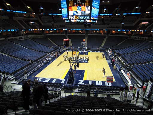 Seat view from section 101 at Fedex Forum, home of the Memphis Grizzlies.