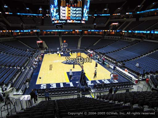 Seat view from section 118 at Fedex Forum, home of the Memphis Grizzlies.