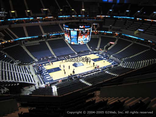 Seat view from section 206 at Fedex Forum, home of the Memphis Grizzlies.