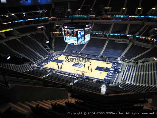 Seat view from section 211 at Fedex Forum, home of the Memphis Grizzlies.