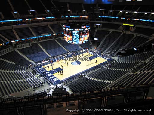 Seat view from section 221 at Fedex Forum, home of the Memphis Grizzlies.