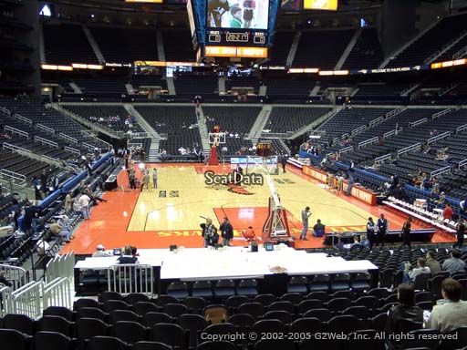 View from Section 121 at State Farm Arena, Home of the Atlanta Hawks