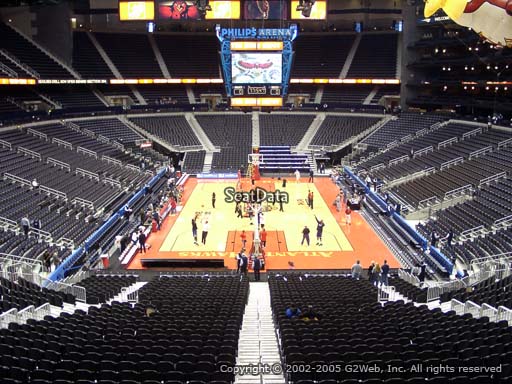View from Section 204 at State Farm Arena, Home of the Atlanta Hawks