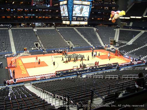View from Section 213 at State Farm Arena, Home of the Atlanta Hawks