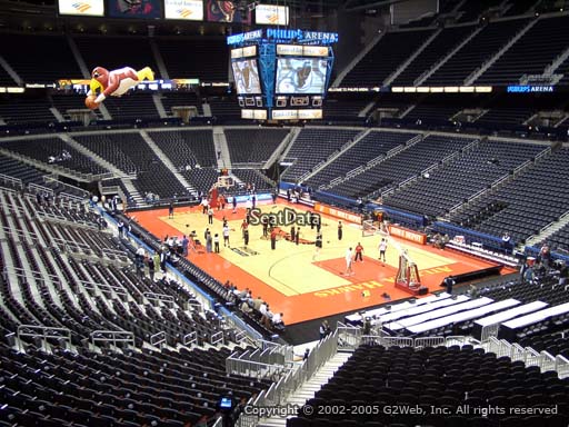 View from Section 222 at State Farm Arena, Home of the Atlanta Hawks
