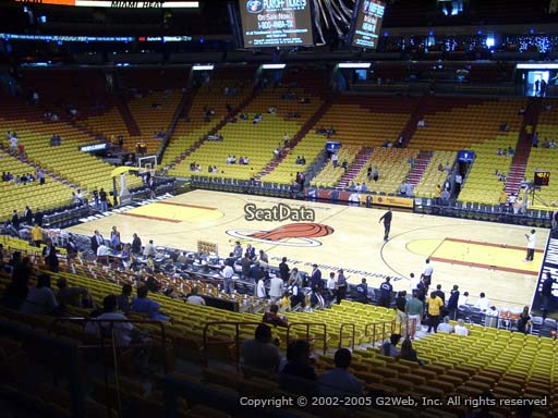 Seat view from section 105 at American Airlines Arena, home of the Miami Heat