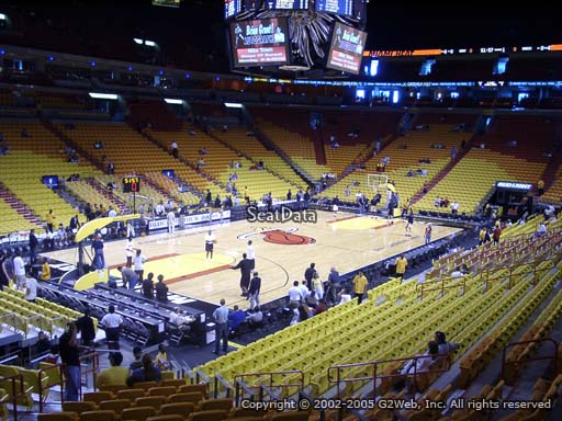 Seat view from section 122 at American Airlines Arena, home of the Miami Heat