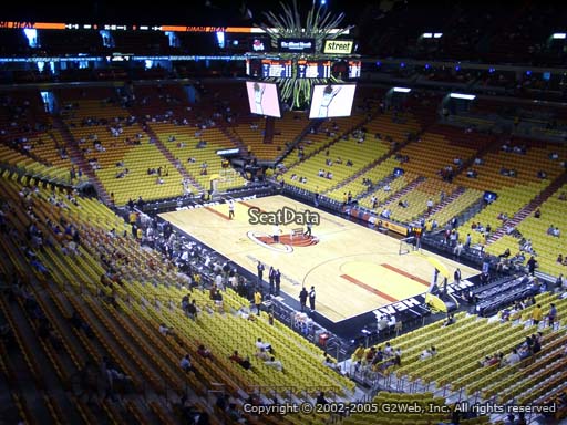 Seat view from section 304 at American Airlines Arena, home of the Miami Heat