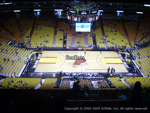 Seat view from section 309 at American Airlines Arena, home of the Miami Heat